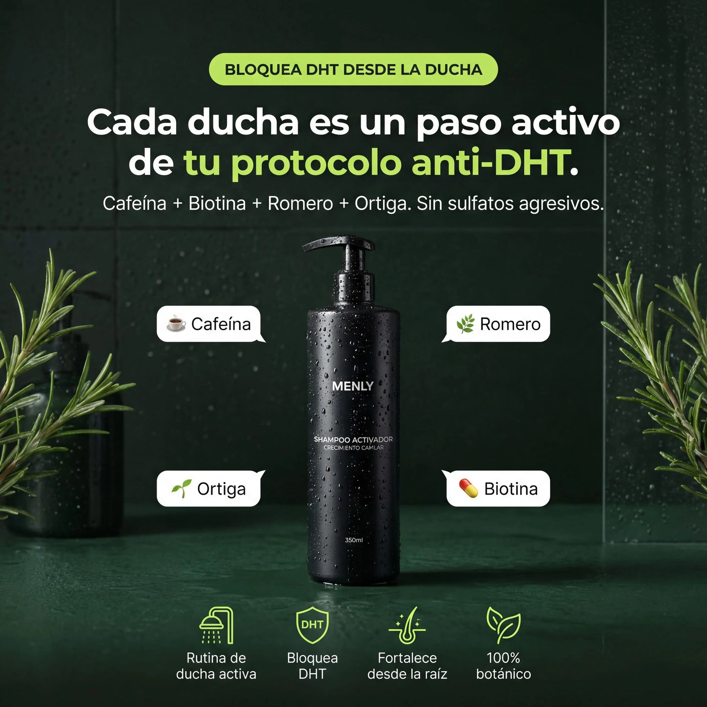 Shampoo | Frená la caída y estimulá la raíz en cada baño.